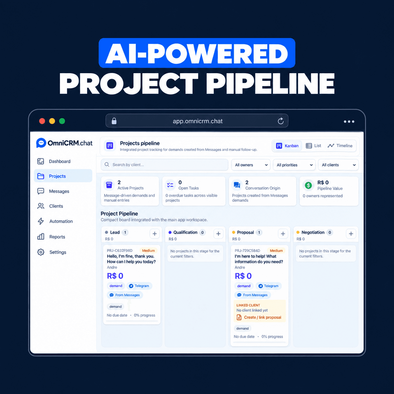 OmniCRM project pipeline